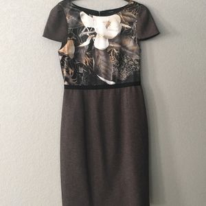 Tahari Silk Magnolia Dress